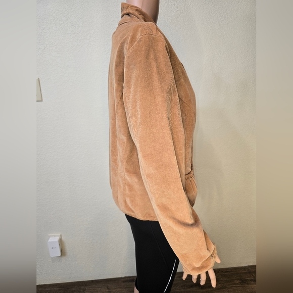 AMI Corduroy Jacket Women Xl Brown  Pockets Long Sleeve - Picture 4 of 9